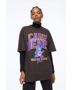 T-shirt Met Print Donkergrijs/care Bears