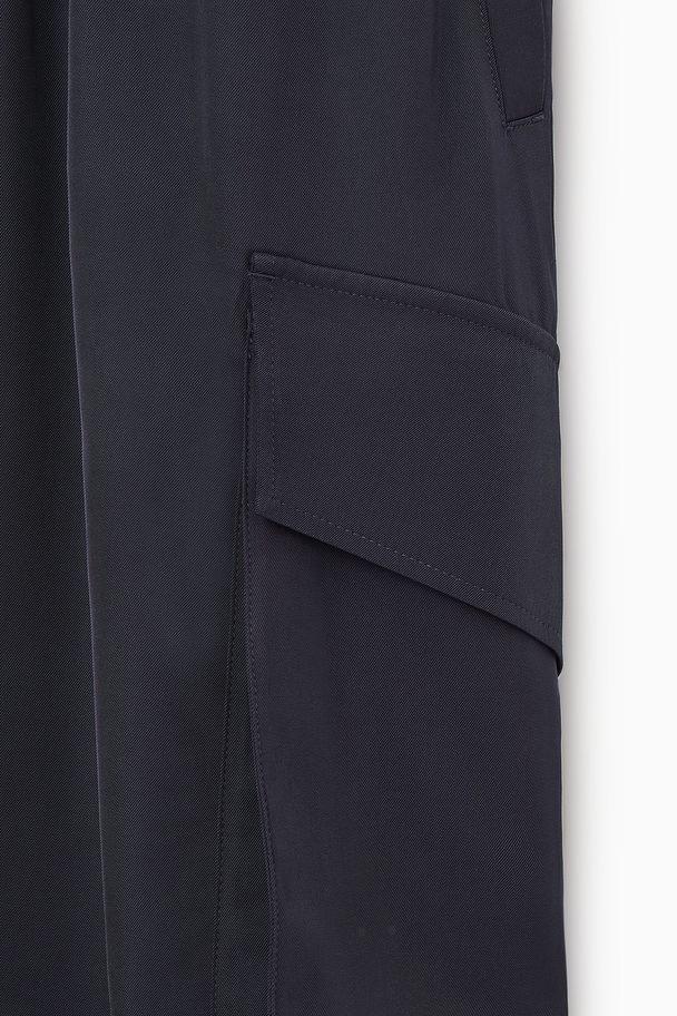 COS Twill Utility Dress Dark Navy