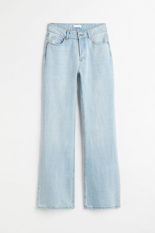 H&M Bootcut Low Jeans Hellblau