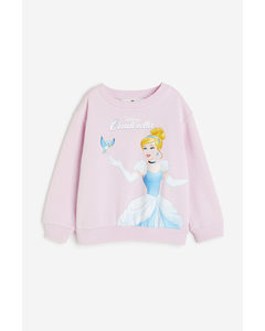 Bedrucktes Sweatshirt Hellrosa/Cinderella