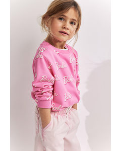 Bedrucktes Sweatshirt Rosa/Barbie