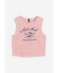 Printed Vest Top Red/mickey Mouse