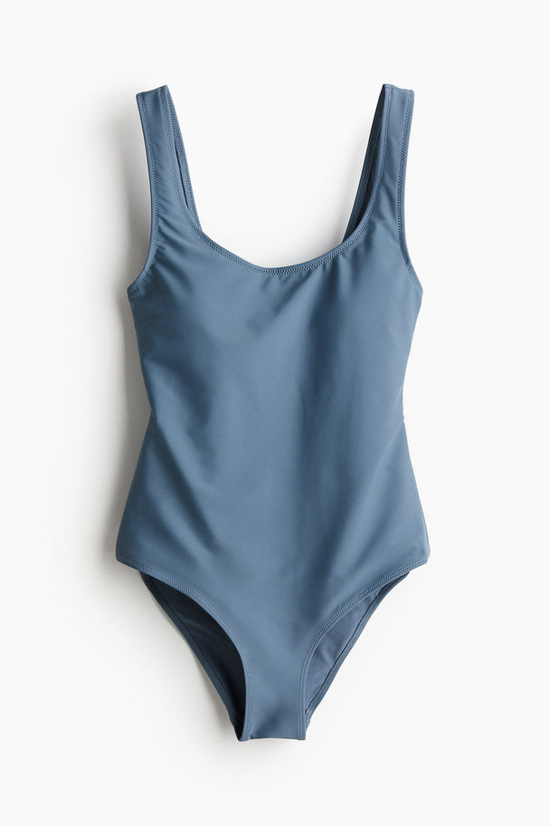 H&M Firm Shape Swimsuit Dusty Blue