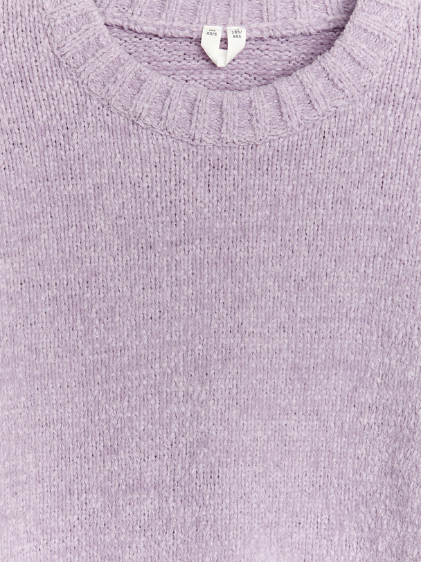 ARKET Lockerer Pullover aus Baumwollmischgewebe Lila