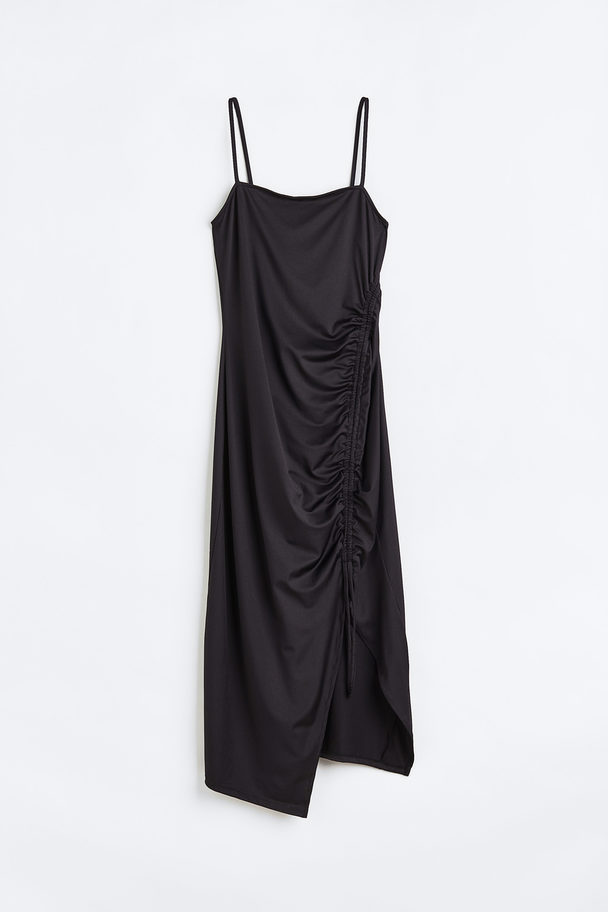 H&M H&m+ Drawstring-detail Bodycon Dress Black