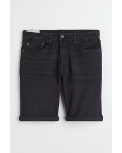 Hybrid Regular Denim Shorts Black