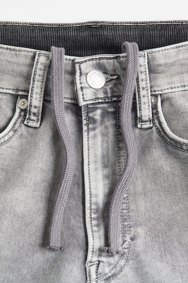 H&M Hybrid Regular Denim Shorts Pale Denim Grey