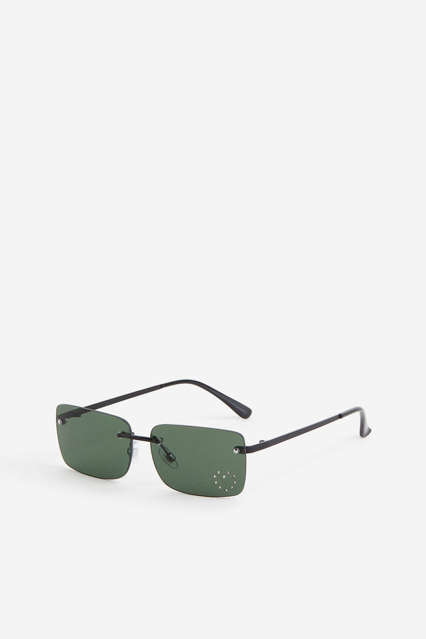 H&M Rechthoekige Zonnebril Zwart