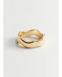 Chunky Wave Ring Gold