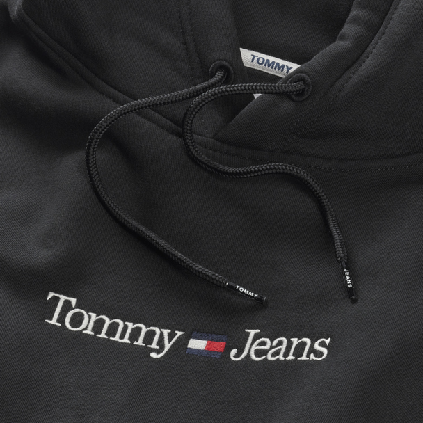 TOMMY JEANS Tommy Jeans Reg Linear Hoodie Sort