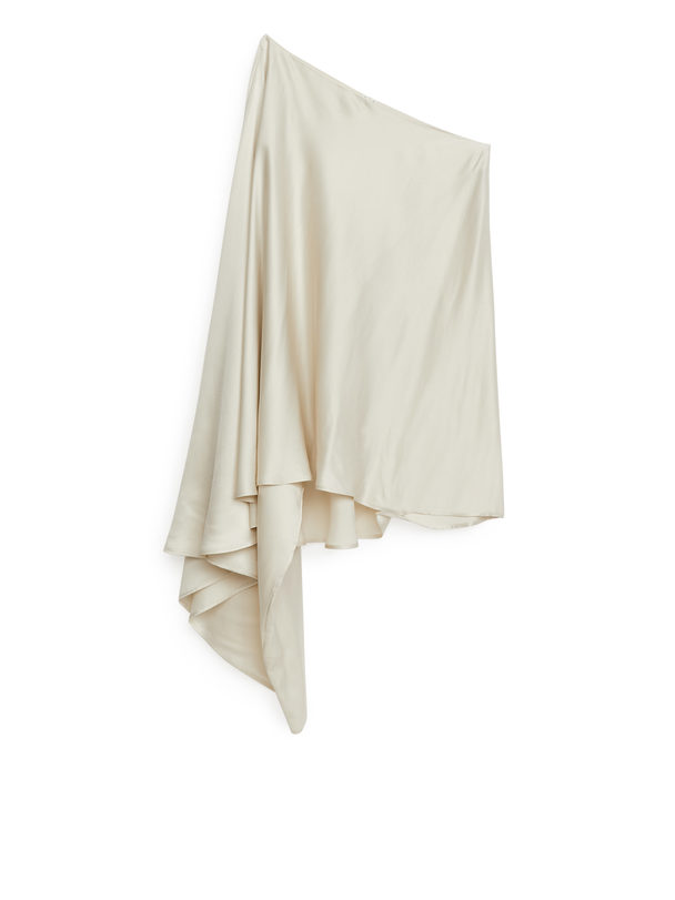 ARKET Asymmetrische Midi-jurk Gebroken Wit