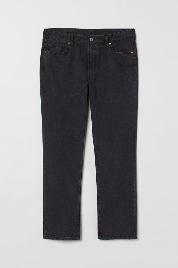 H&M H&M+ Vintage Straight High Jeans Schwarz/Washed out