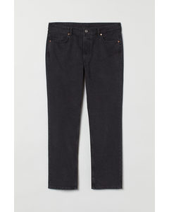 H&M+ Vintage Straight High Jeans Schwarz/Washed out