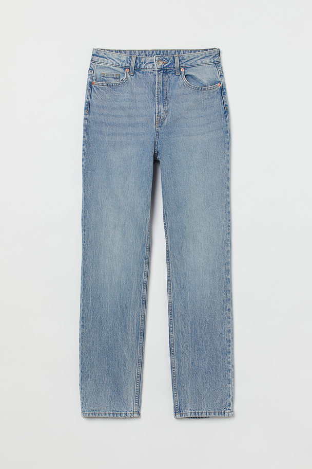 H&M H&M+ Vintage Straight High Jeans Hellblau