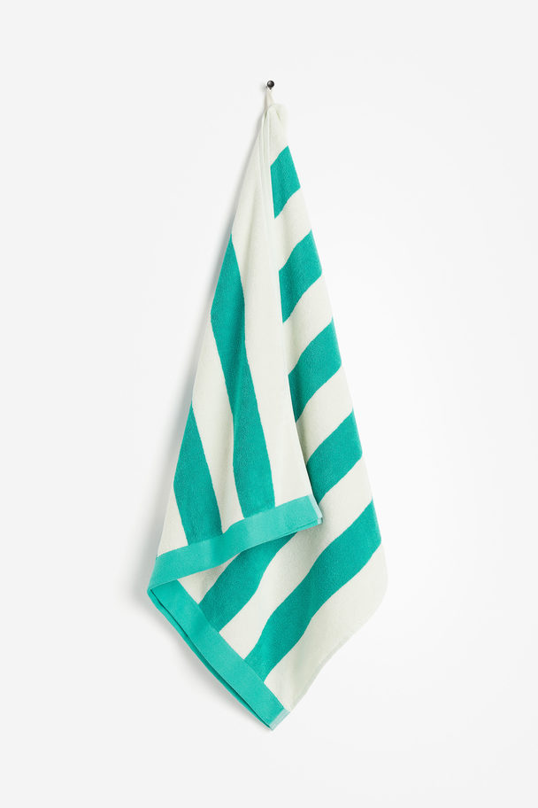 H&M HOME Striped Beach Towel Turquoise