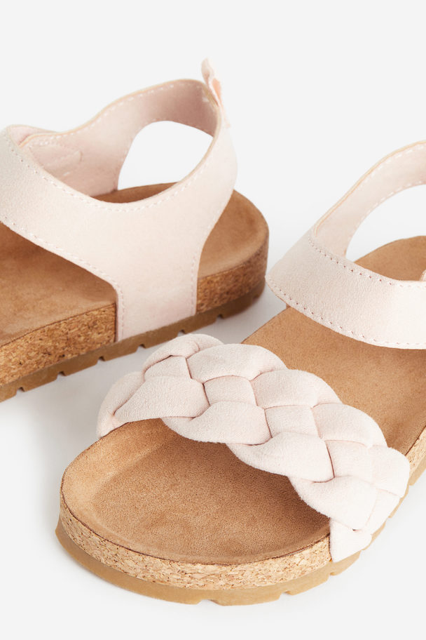 H&M Sandalen Met Enkelriempje Poederroze