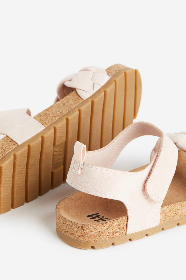 H&M Sandalen Met Enkelriempje Poederroze