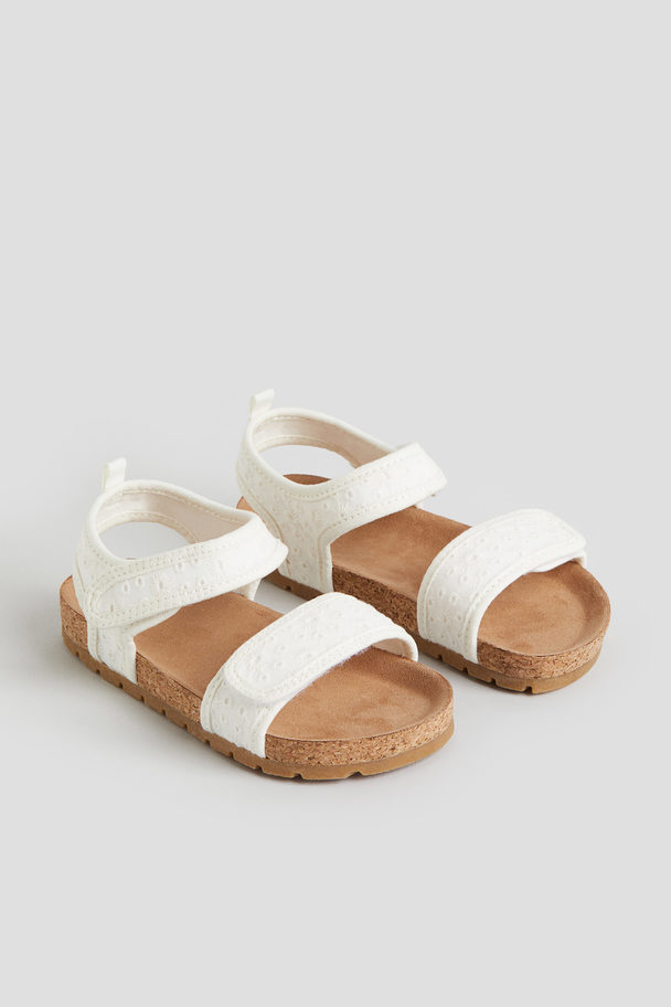 H&M Sandaler Med Ankelrem Hvid