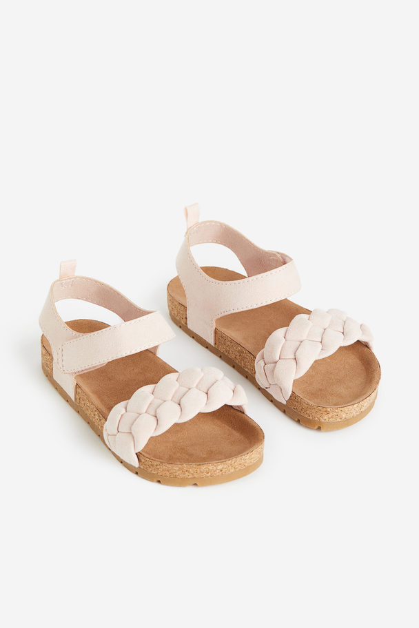 H&M Sandalen Met Enkelriempje Poederroze