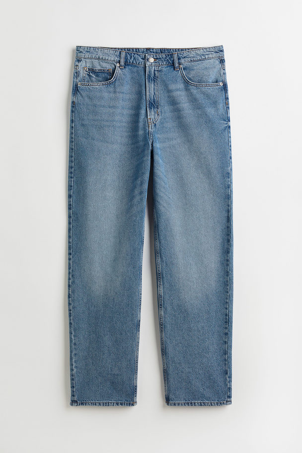 H&M H&M+ 90's Straight High Jeans Blau
