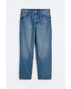 H&M+ 90's Straight High Jeans Blau