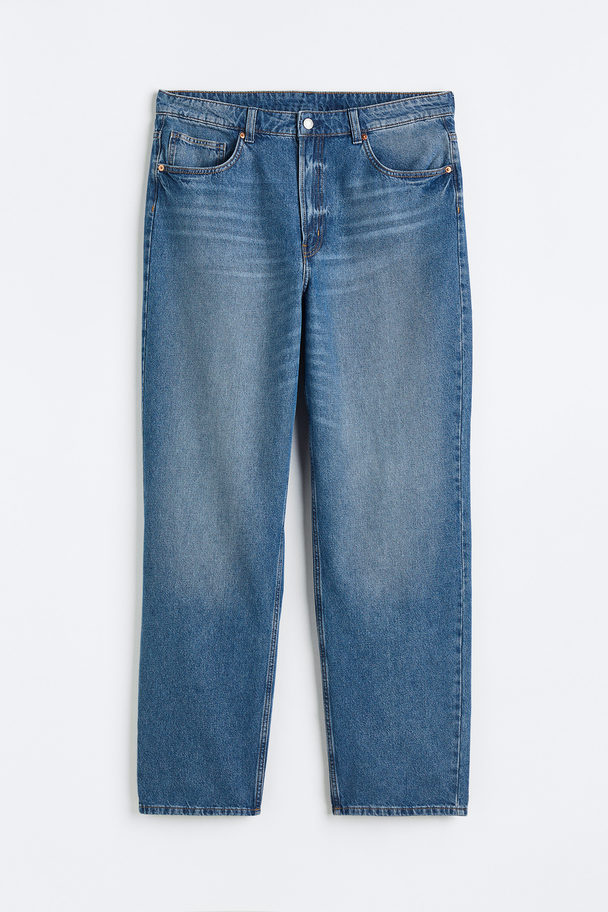 H&M H&m+ 90's Straight High Jeans Denimblauw