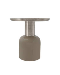 SideTable Art Deco 825 taupe / silver
