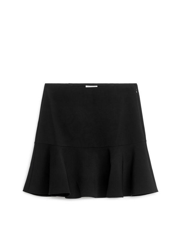ARKET Flared Mini Skirt Black