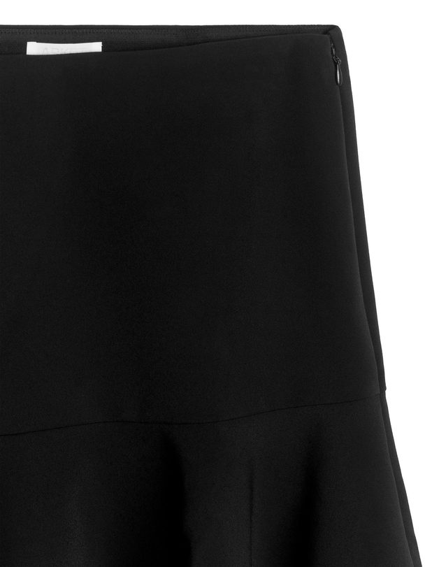 ARKET Flared Mini Skirt Black