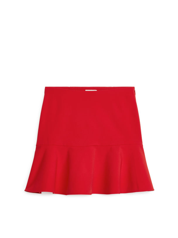 ARKET Flared Mini Skirt Red