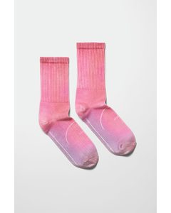 Sport Printed Socks Pink