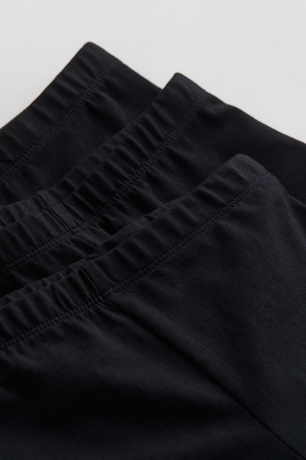 H&M 3-pack Jersey Cycling Shorts Black