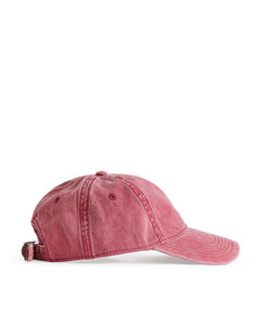 Washed Cotton Cap Washed Red