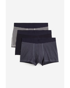 3-pack Xtra Life™ Short Trunks Grey/checked