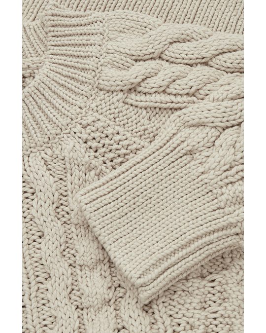 COS Cable-knit Jumper Light Beige