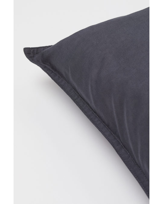 H&M HOME 2-pack Cotton Pillowcases Anthracite Grey