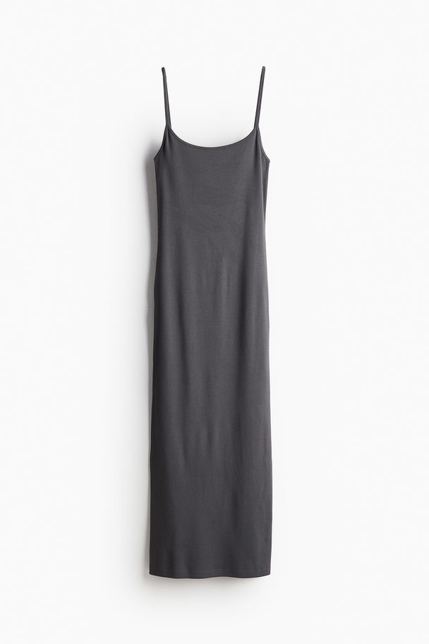 H&M Strappy Maxi-jurk Donkergrijs