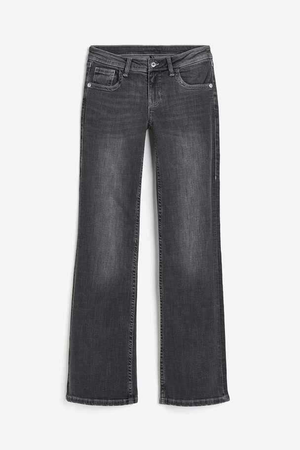 H&M Flared Low Jeans Schwarz