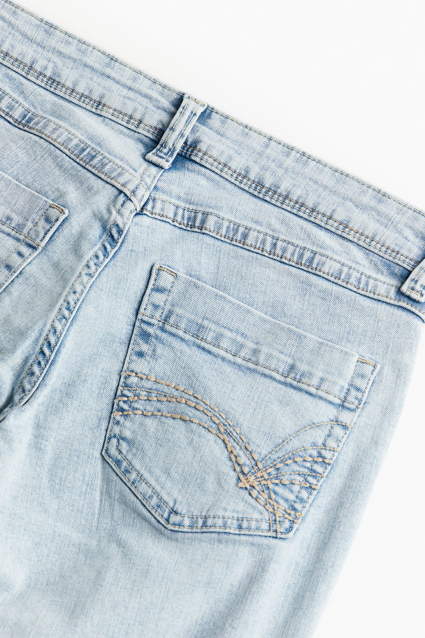 H&M Flared Low Jeans Licht Denimblauw