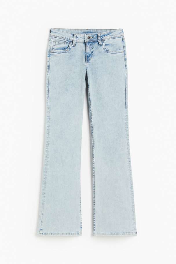 H&M Flared Low Jeans Ljus Denimblå