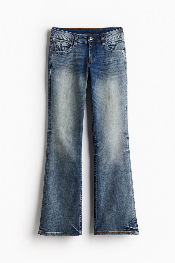 H&M Flared Low Jeans Denimblau
