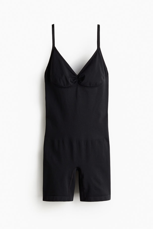 H&M Stretchy &amp; sculpting Biker-Body Firm Shape Schwarz