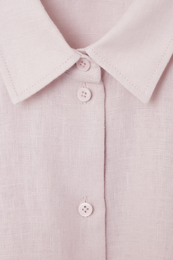 COS Short-sleeved Linen Shirt Lilac