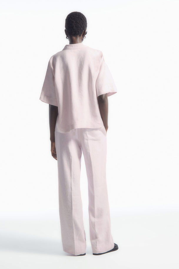 COS Short-sleeved Linen Shirt Lilac