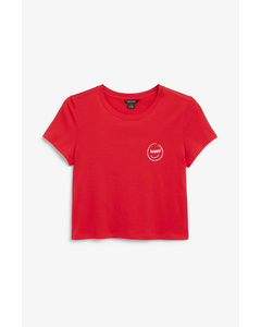 Cropped T-shirt Red