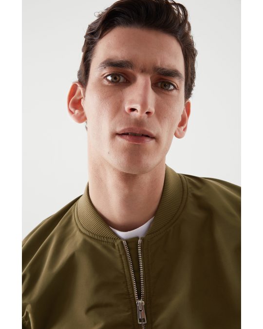 COS Relaxed-fit Bomber Jacket Khaki Green