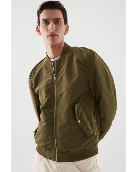 COS Relaxed-fit Bomber Jacket Khaki Green