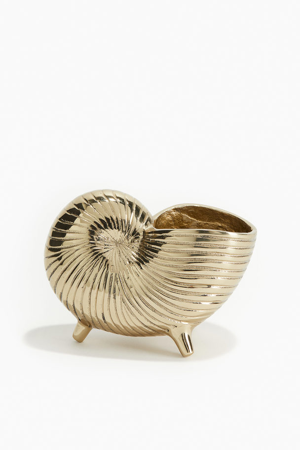 H&M HOME Shell-shaped Plant Pot Gold-coloured