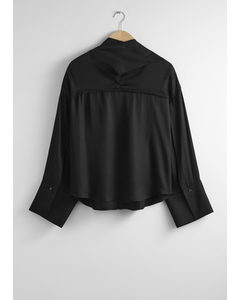 Cowl Neck Shirt Black