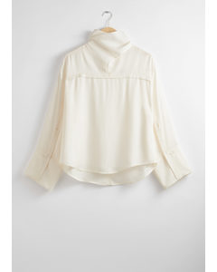 Cowl Neck Shirt Cream